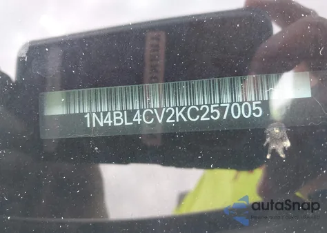 2019 Nissan Altima 2.5 Sr из США, поврежденный, VIN 1N4BL4CV2KC257005